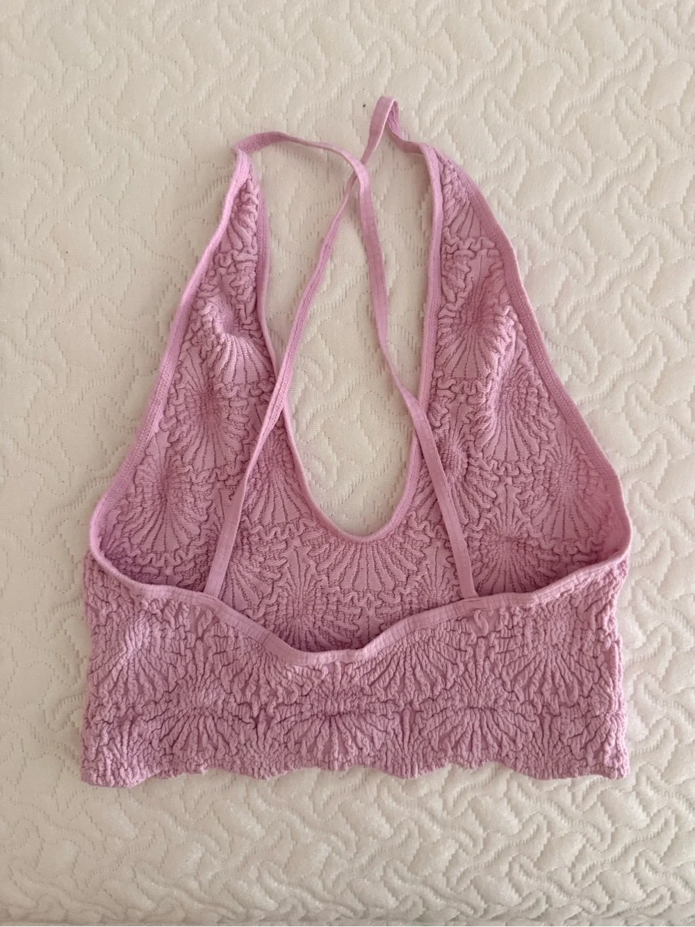Intimately Free People Smocked Crop Top Light Pink XS/S